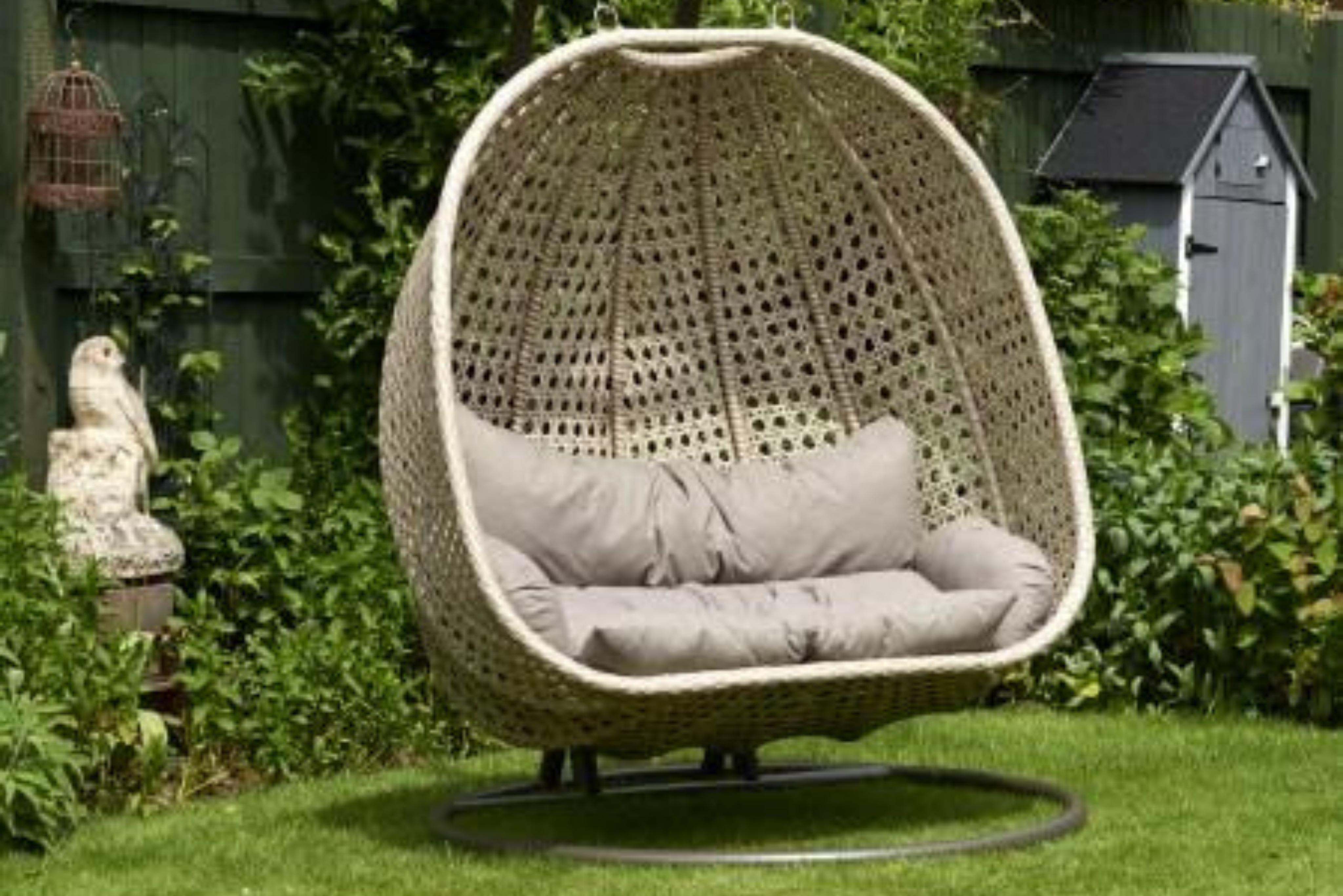 Double garden shop swing seat