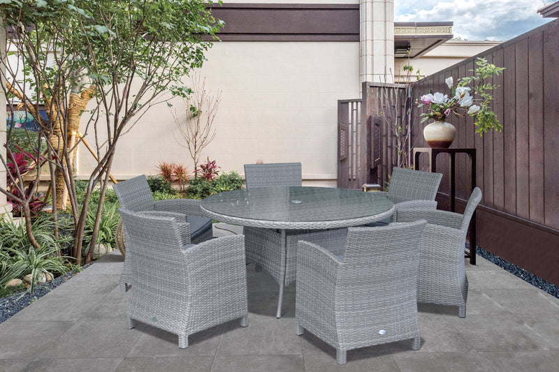 Paris rattan set 6 seater