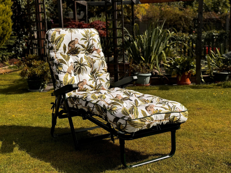 Deluxe Garden Sunbed REPLACEMENT CUSHION ONLY (pattern options available)